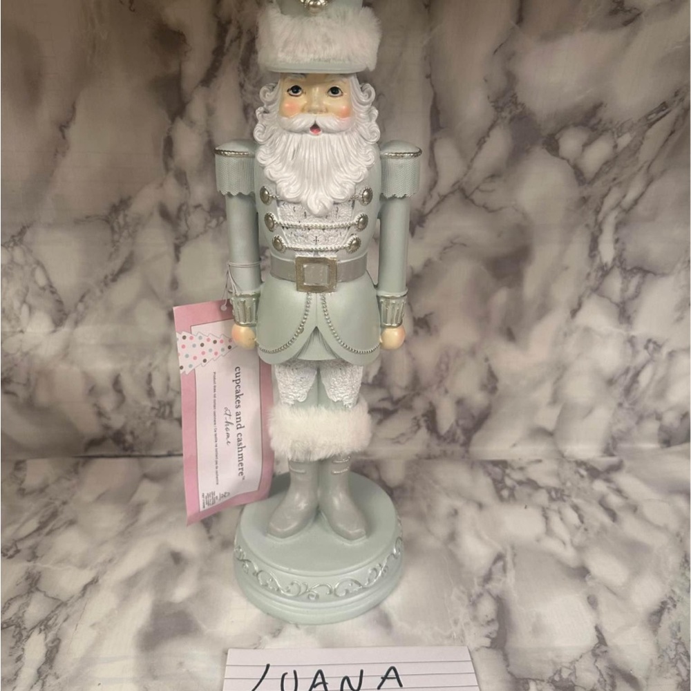Elegant Mint Green Nutcracker Figurine